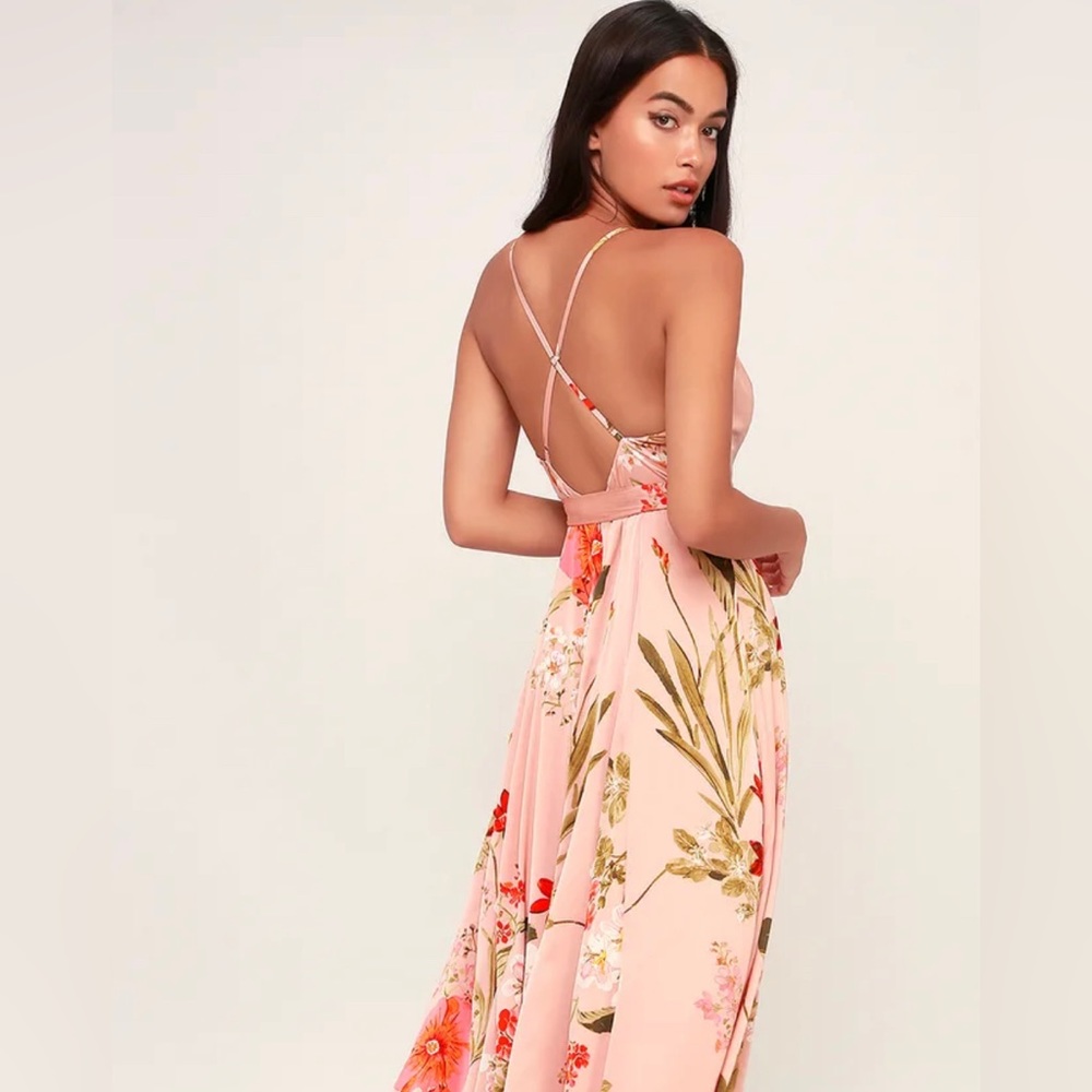 NWT* Still the One Blush Satin Maxi - Picture 4 of 8
